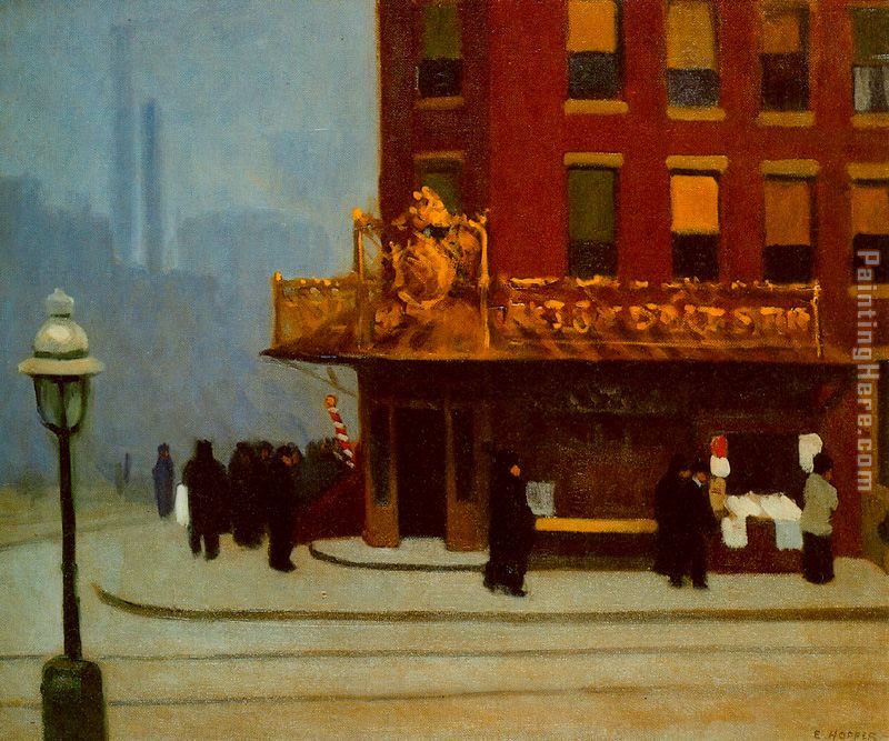 New York Street Corner painting - Edward Hopper New York Street Corner art painting